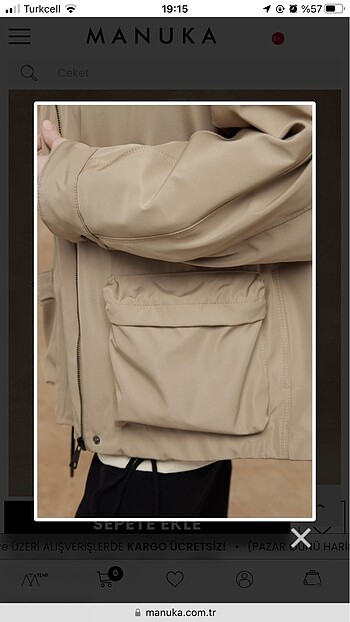 m Beden Manuka oversize bomber mont camel
