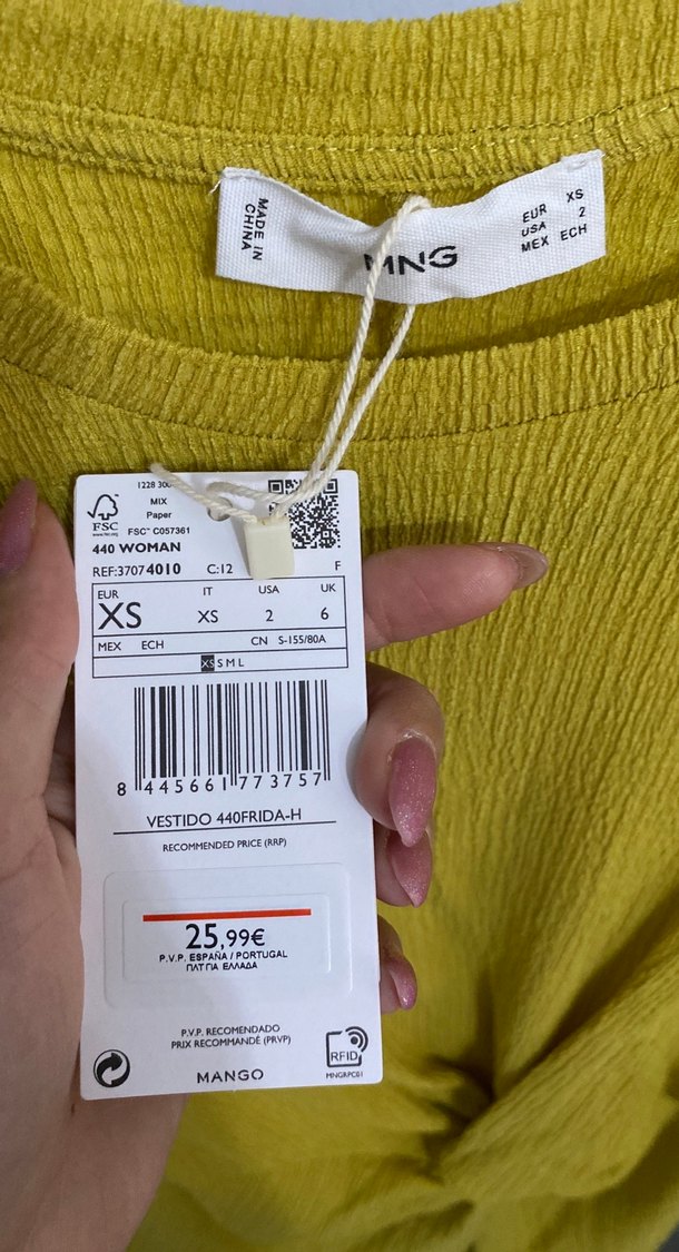 Sarı Kısa Kollu Büzgülü Mini Bluz - Görsel 4