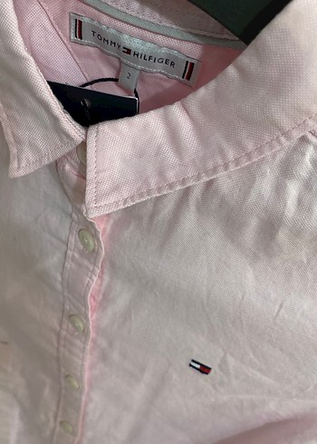 Pastel Pembe Düğmeli Pamuklu Kadın Gömlek - Görsel 3