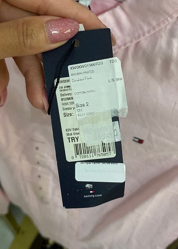 Pastel Pembe Düğmeli Pamuklu Kadın Gömlek - Görsel 4