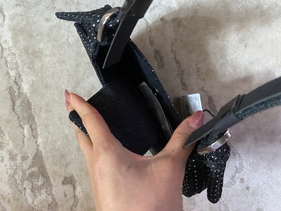 Tokalı Siyah taşlıDenim Çanta - Görsel 3