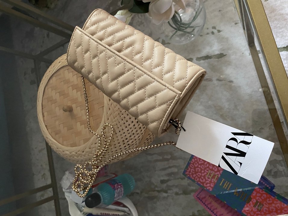 Bej Deri Kadın Clutch Cüzdan - Görsel 4