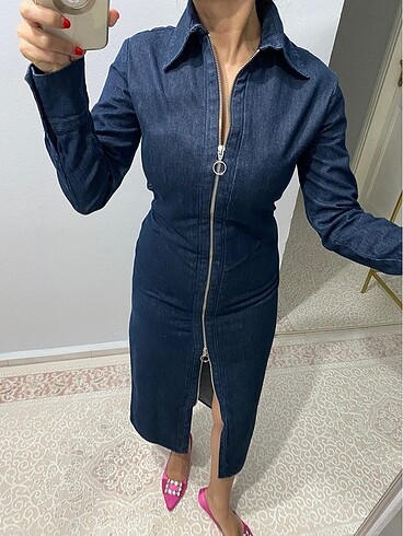 xs Beden Zara jean elbise