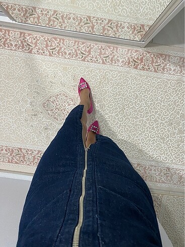 xs Beden lacivert Renk Zara jean elbise