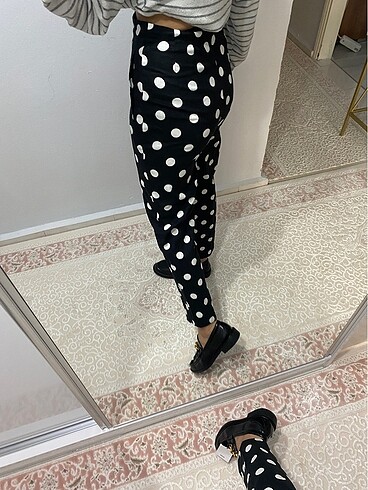 s Beden siyah Renk Zara keten karışımlı pantolon