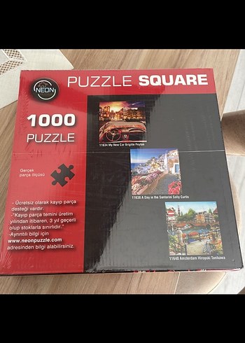 Beden Kırmızı Araba Temalı 1000 Parça Puzzle