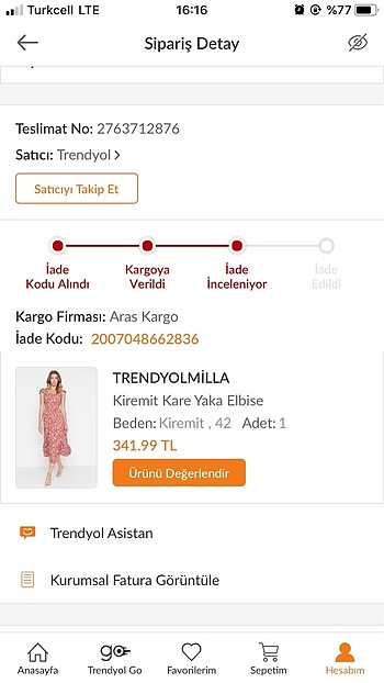 42 Beden Trendyol elbise
