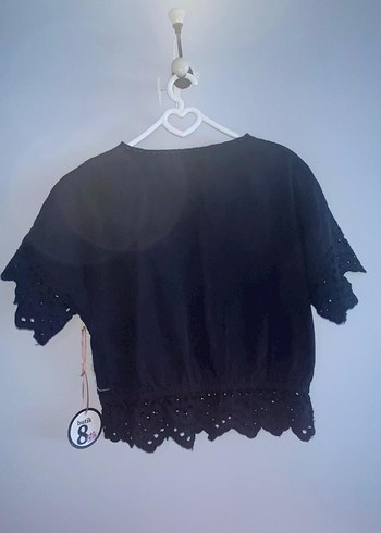 Dantel Detaylı Siyah Kız çocuk - Görsel 4