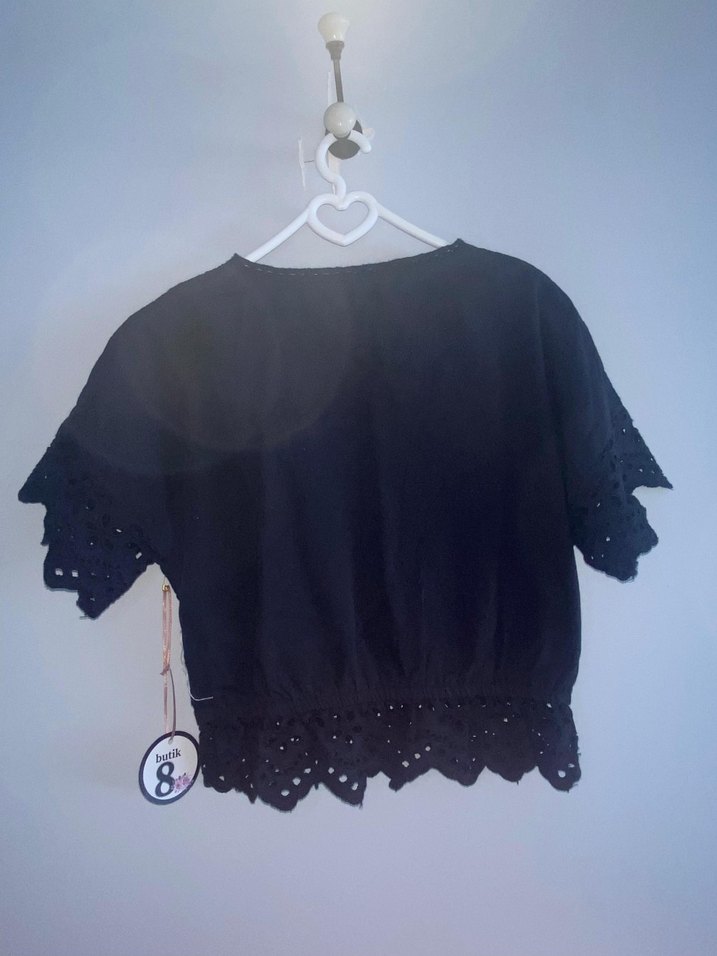 Dantel Detaylı Siyah Kız çocuk - Görsel 4