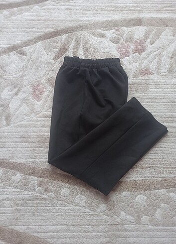 Diğer Bilek Boy Çimalı Siyah Scuba Pantolon