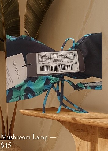 36 Beden çeşitli Renk Trendyol Milla Leopar Desenli Bralet Aksesuarlı Bikini Üstü