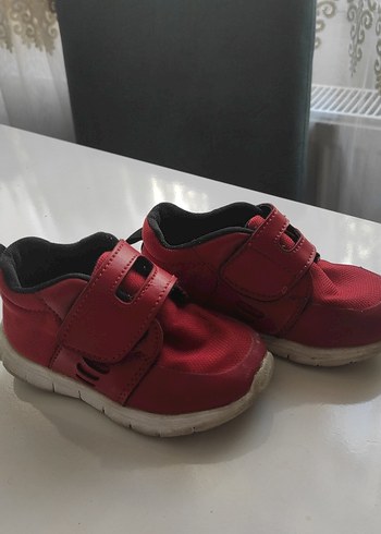 Kırmızı Erkek Çocuk Spor Ayakkabı Velcro