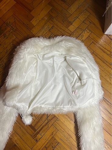 American Vintage Crop beyaz kürk