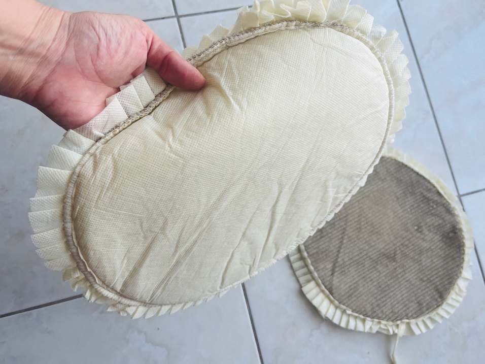 Bej Yuvarlak Klasik Sandalye Minderi - Görsel 4