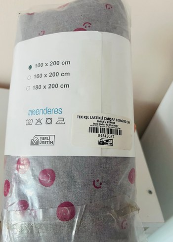 Cotton Collection Gri lastikli çarşaf - Görsel 2