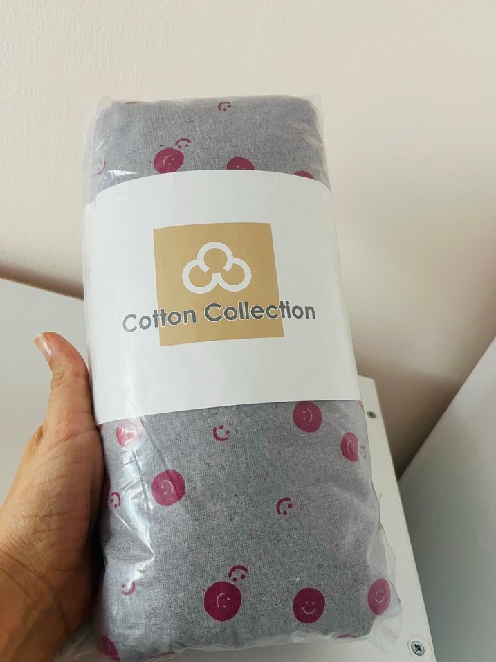 Cotton Collection Gri lastikli çarşaf - Görsel 3
