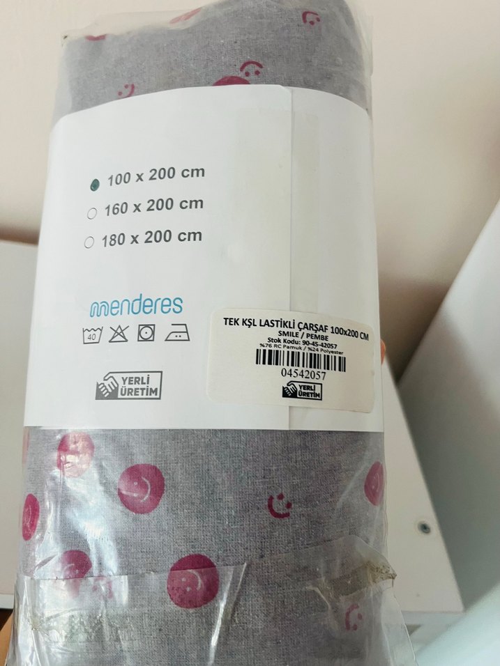 Cotton Collection Gri lastikli çarşaf - Görsel 2