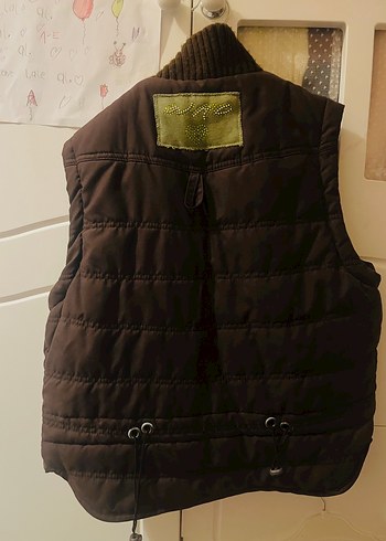 Düğmeli Kahverengi çocuk mont Yelek - Görsel 2