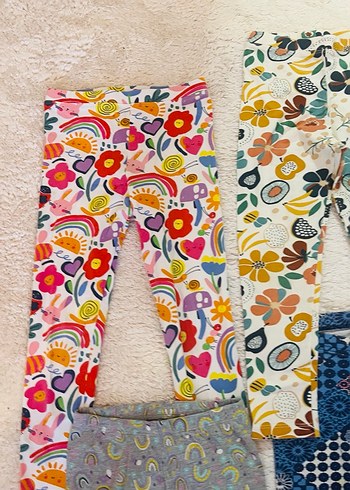 Renkli Desenli Kız Taytları - Bohem Stil - Görsel 2