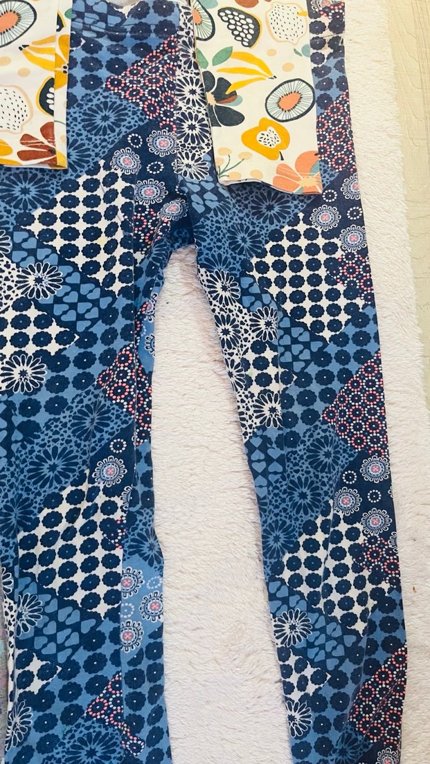 Renkli Desenli Kız Taytları - Bohem Stil - Görsel 5