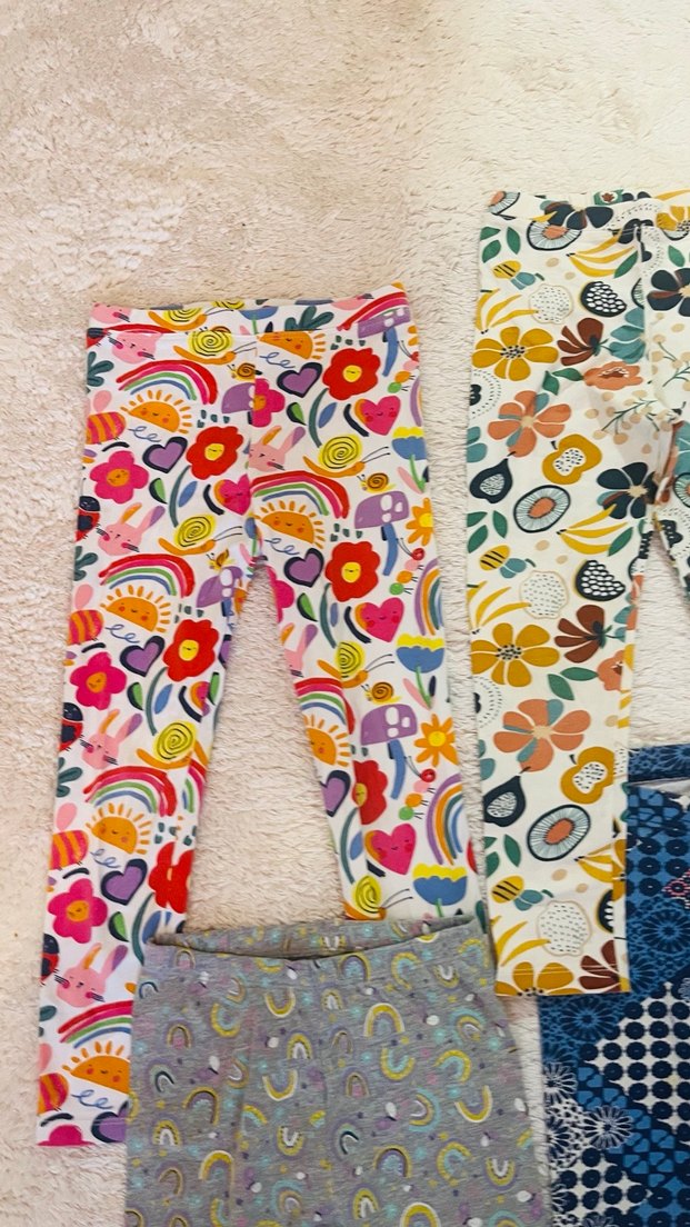 Renkli Desenli Kız Taytları - Bohem Stil - Görsel 2