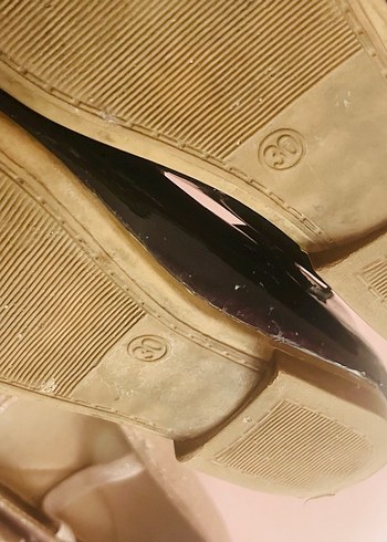 Kız Çocuk Altın Parlak Fiyonk Detaylı Babet - Görsel 7