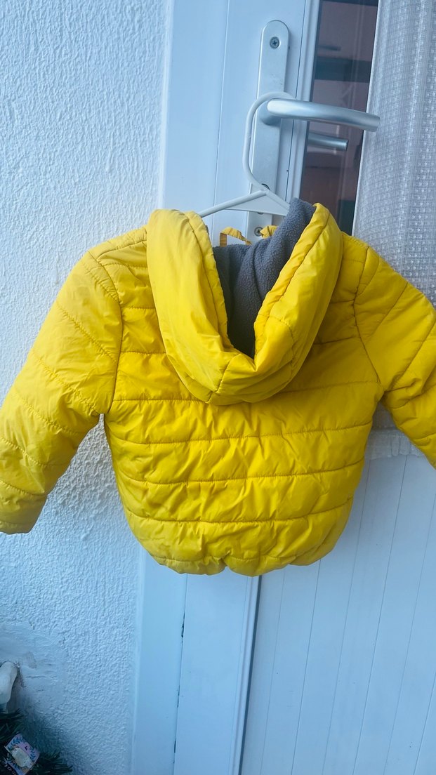 Sarı Fermuarlı Erkek Çocuk Mont - Görsel 3