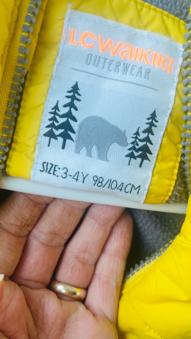 Sarı Fermuarlı Erkek Çocuk Mont - Görsel 2