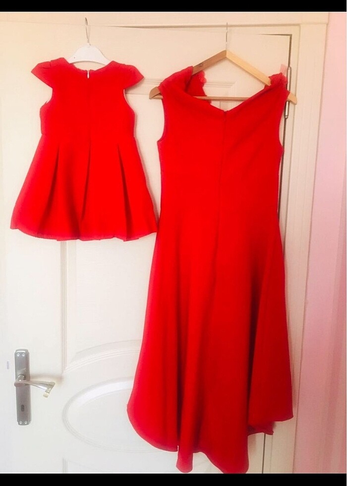 Anne kız elbise - Görsel 2