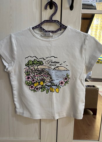 Beyaz Kısa Kollu crop