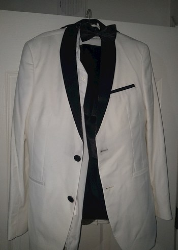 Düğün İçin Beyaz Erkek Takım Elbise smokin Süvari - Görsel 2