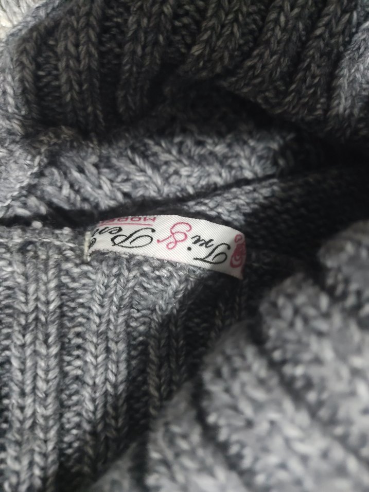 Gri Bohem Boğazlı Örgü Kadın Kazak - Görsel 2