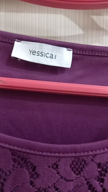 Yessica Mor dantelli kısa elbise