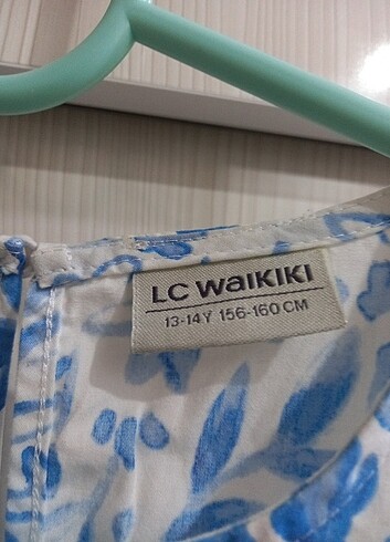 13-14 Yaş Beden mavi Renk LCW KIZ ÇOCUK ELBİSE