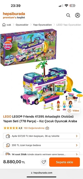 LEGO FRİENDS ARKADAŞLIK OTOBÜSÜ