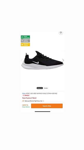 Nike Nike Viale Siyah koşu Yürüyüş Ayakkabısı