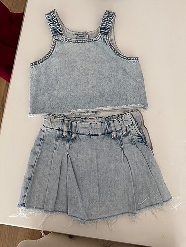 Zara alt üst kot etek ve bluz takım