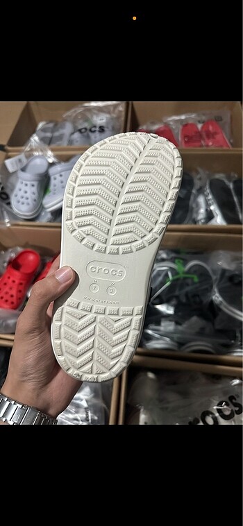 39 Beden ten rengi Renk Crocs Bayaband Bej İthal