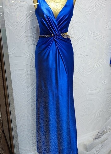 38 Beden mavi Renk Alfabeta muadili abiye elbise 