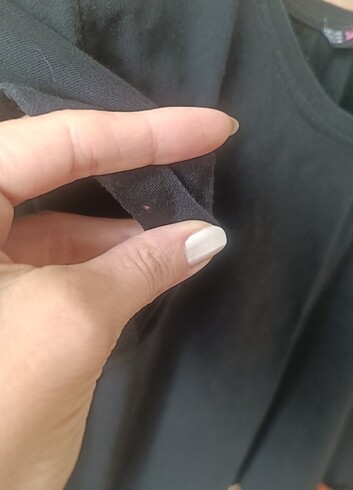 s Beden siyah Renk Kadın Crop T-shirt