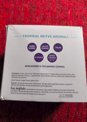 NRGI Tropikal Meyve Aromalı Takviye Edici Gıda 30 Saşe - Görsel 2