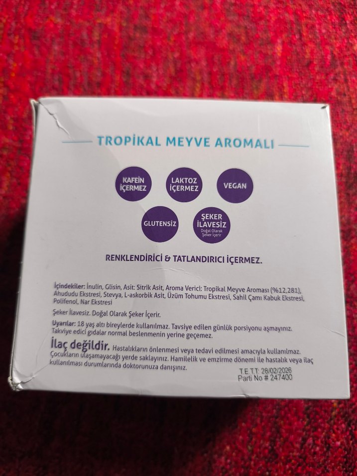 NRGI Tropikal Meyve Aromalı Takviye Edici Gıda 30 Saşe - Görsel 2