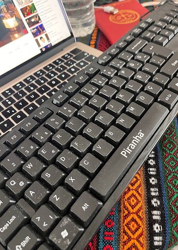 Pirana Siyah Kablolu Klavye Mause - Görsel 2