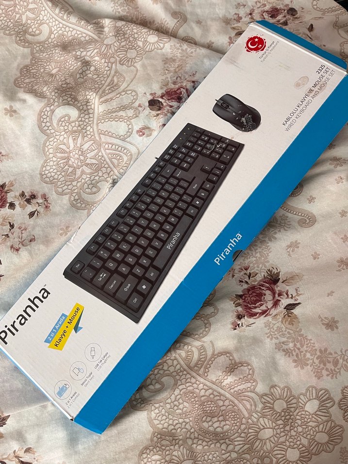 Pirana Siyah Kablolu Klavye Mause - Görsel 4