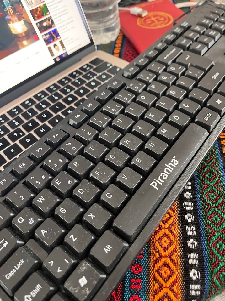 Pirana Siyah Kablolu Klavye Mause - Görsel 2