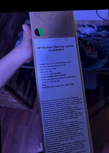 Hp HP Pavilion Gaming Laptop i7 | GTX 1650 | 144Hz Ekran