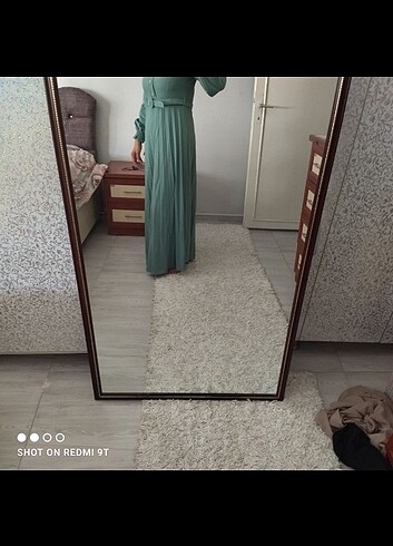 40 Beden turkuaz Renk elbise