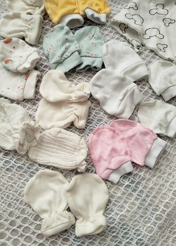 yenidoğan bebek eldiven ve şapka - Görsel 4