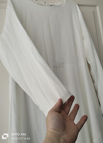 46 Beden beyaz Renk Beyaz elbise