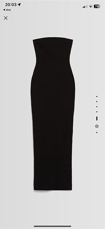 Bershka Bershka straplez uzun elbise